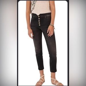 Pilcro and Letterpress Anthropologie high rise black jean sz 25